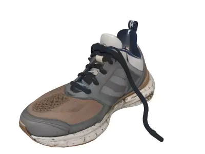 Realistic Dirty Trail Running Shoe Low-poly 3D model