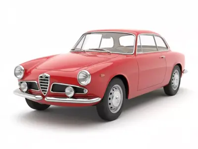 Alfa Romeo Giulia Sprint Low-poly 3D model