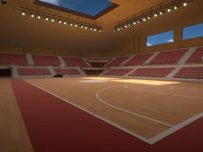 Low-Poly Basketball Arena  Low-poly 3D model