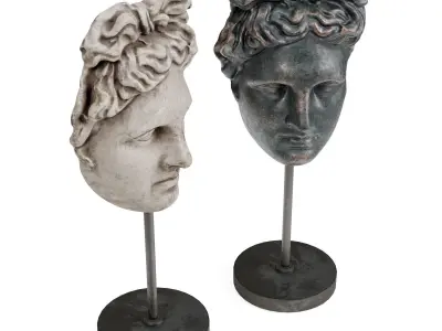 Apollo Belvedere mask Low-poly 3D model