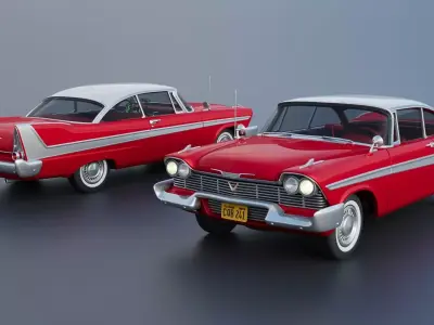 Plymouth Fury 1958 3D print model
