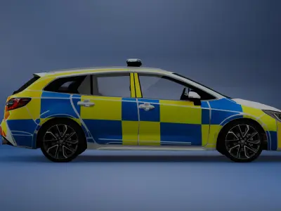 UK Police Toyota Corolla  3D model