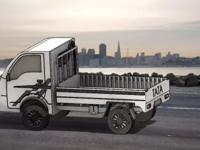 Pickup Truck 3D Printable Model 3D model