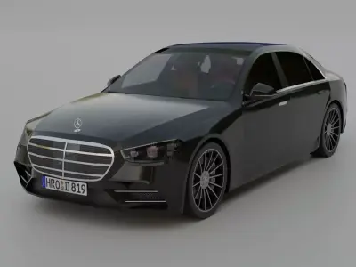 Mercedes-Benz S-Class W223 Low-poly 3D model