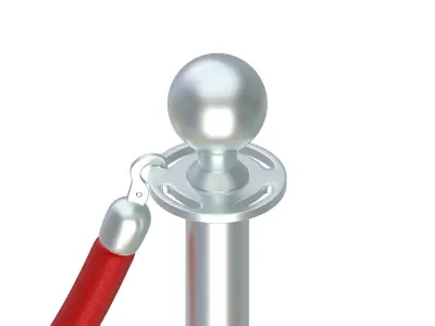Silver Stanchion 3D model