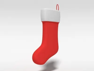 Cartoon Christmas Stocking 3D model