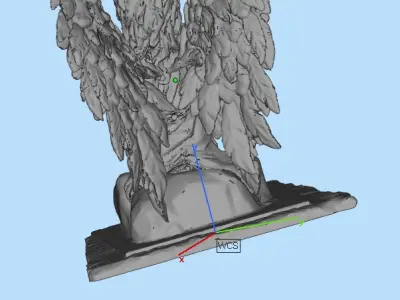 girl with angel wings 3D print model