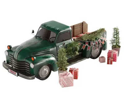 christmas truck 3D model