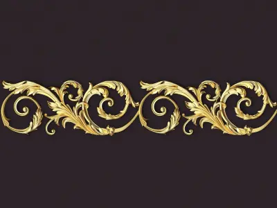 Central decor ornament for furniture 3D model 761