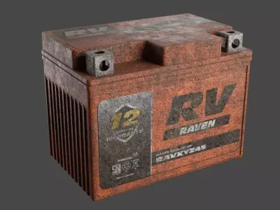 Motorcycle Battery Dirt Low-poly 3D model