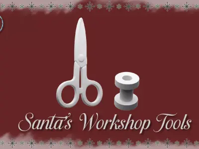 Santa Workshop Tools - Complete Christmas Miniature Crafting Set 3D print model