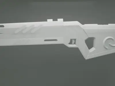 sci fi blaster Free low-poly 3D model