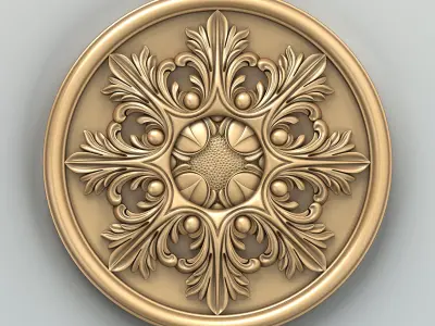 Round rosette 017 3D model