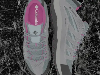 COLUMBIA CRESTWOOD WATERPROOF 3D SHOES Low-poly 3D model