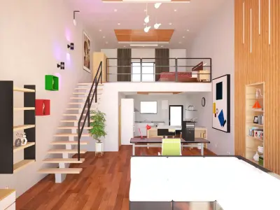 Duplex House Interior 3D model