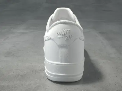 Nike Air Force 1 low white Low-poly 3D model