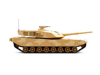 Desert Camouflage Tank model pack Low-poly 3D model