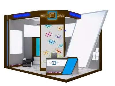 Booth Exhibition Stand a555a 3D model