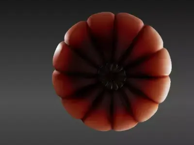 Stylized Low-Poly Pumpkin 3D Model Printable Low-poly 3D model