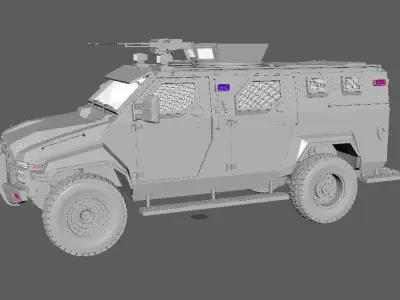Armor truck Low-poly 3D model