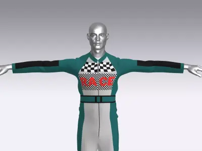 Racing Custom Driver Suits Low-poly 3D model