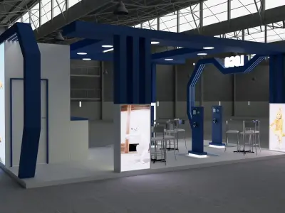 Exhibition Stand 06 5m x 8m 3D model