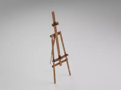 Old Easel Low-poly 3D model