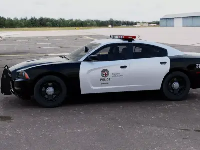 Police Car Dodge Charger LAPD 2011-2014 3D model