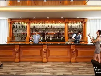 Bar table counter 3D model