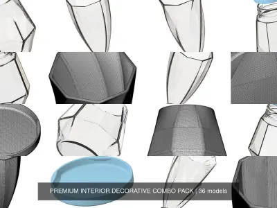 PREMIUM INTERIOR DECORATIVE COMBO PACK 3D Model Collection