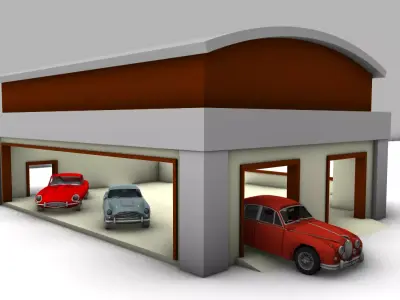 Diorama Garage  Diecast Garage 1 64 scale 3D print model