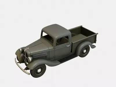 1930s Vintage Pickup Truck Model Early Classic Utility Vehicle 3D model