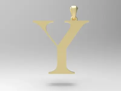 Alphabet Latin Y 3D print model