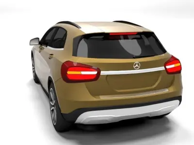 MERCEDES GLA 2018 LOWPOLY  Low-poly 3D model