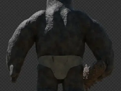 cave troll rigged lotr model Free low-poly 3D model