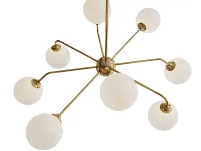 Luxury Glass Ball 8 Chandelier 3D model