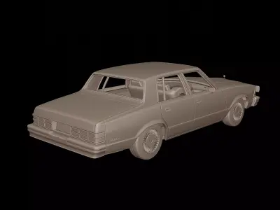 chevrolet malibu classic 1980 four doors 3D print model