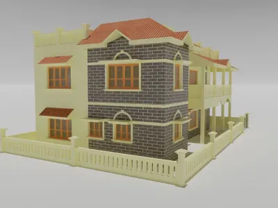 3D Home Model 1 Low-poly 3D model