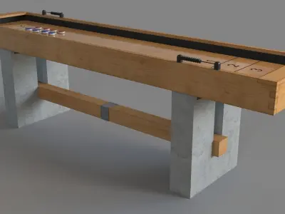 Urban Shuffleboard Table 3D model