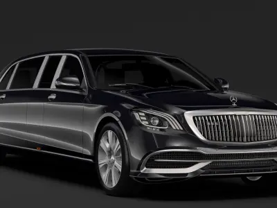 Mercedes Maybach S 650 Pullman Guard VV222 2019 3D model
