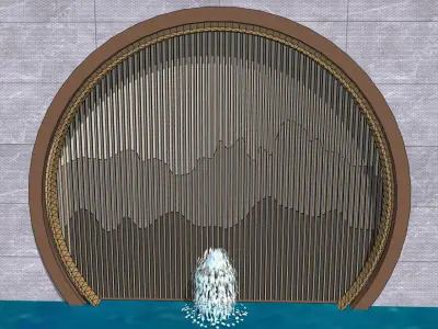 landscape wall-Chinese style-3 3D model