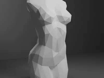 Low Poly Female Torso 3D print model