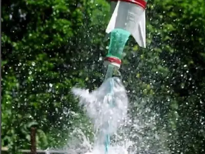 WATER ROCKET SET bottle  1 LITRE 3D print model