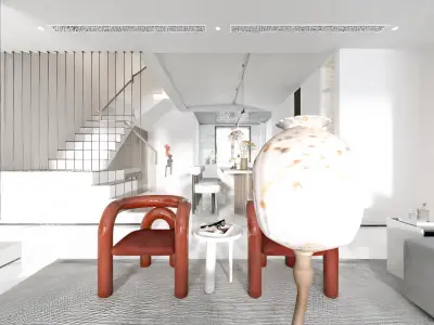 Modern duplex restaurant 3D model
