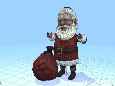 Santa Claus Low-poly 3D model