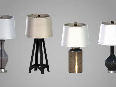 Interior Lamps Pack Low-poly 3D model