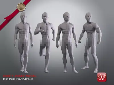 Man A Testing model - Marvelous Designer Posed Pack Low-poly 3D model