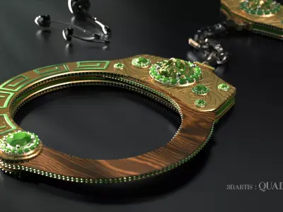 Handcuffs luxury  3D model