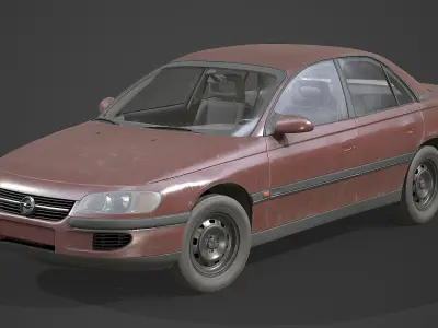 Opel - Omega B1 Low-poly 3D model