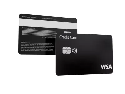Simple Black Credit Card 3D model